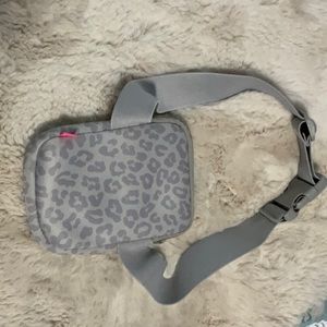 Gray leopard My tagalongs Mini cross body/ fanny pack.